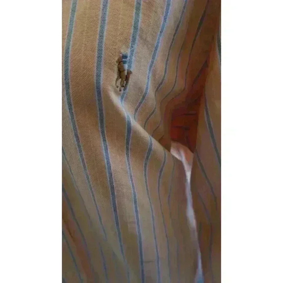 Ralph Lauren Striped Collared Classic-Fit Button-Down Shirt - Size 16 32/33 - Picture 6 of 16